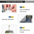 thumbnail image 4 of Deer Autumn Forest Kitchen Sink Splash Guard for Faucet 2 Packs Faucet Absorbent Mats Winter Trees Retro Faucet Handle Drip Catcher Quickly Drying Mat for Kitchen Counter Bathroom, 30"x5.5", 4 of 7