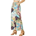 thumbnail image 5 of INSPIRE CHIC Women's Boho Floral High Waist Drawstring Tropical Wide Leg Pants M Pink, 5 of 8