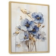 thumbnail image 2 of Designart "Exquisite Violets In Blue And Gold Hues IV" Violets Floater Framed Wall Art Prints, 2 of 5