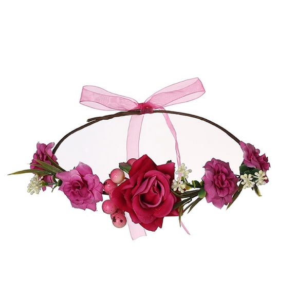 Certgust Hot Sales Headband Headbands for Women Hair Garland Crown Headband Floral Wreath Hairband Fashion Headbands for Women B