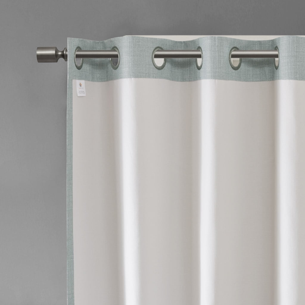MAYEERTY 1 Pc Printed Heathered Blackout Grommet Top Curtain Panel