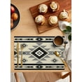 thumbnail image 2 of Aztec Tribal Ethnic Style Placemats Set of 4,Wipeable Washable Table Mats for Dining Tables,Abstract Geometric Stripes Place Mats for Kitchen Event Party Tabletop Decor, 2 of 7