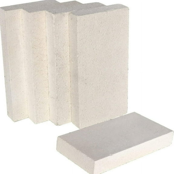 HFK-25 Insulating Fire Bricks 2500F 1.25" x 4.5" x 9" IFB Box of 5 Fire Bricks for Fireplaces, Pizza Ovens, Kilns, Forges