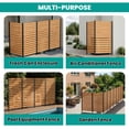 thumbnail image 7 of MOPHOTO Wood Fence Panels 38" W x 71" H Outdoor Fence Privacy Screen, Air Conditioner Fence Trash Can Fence Pool Equipment Enclosure Fence, Fence Panels for Outside,2 Panels, 7 of 7