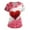 Wine #076, variant on Valentine Day Nursing Scrubs Womens Short Sleeve Cute Love Heart Print Plus Size Scrubs V Neck Medical Quick Dry Uniforms with Pockets Red 3XL