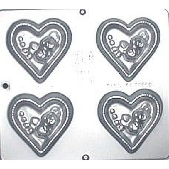 610 Heart with Roses Chocolate Candy Mold