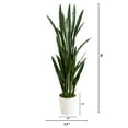 thumbnail image 4 of Nearly Natural Sansevieria Artificial Potted Plant - 5' - Green, 4 of 7