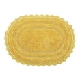 thumbnail image 2 of Better Trends 17" x 24" Oval Shape Bath Mat 100% Cotton Bathroom Rug Water Absorbent Bath Rug Machine Washable (Yellow) Lilly Crochet Collection, 2 of 6