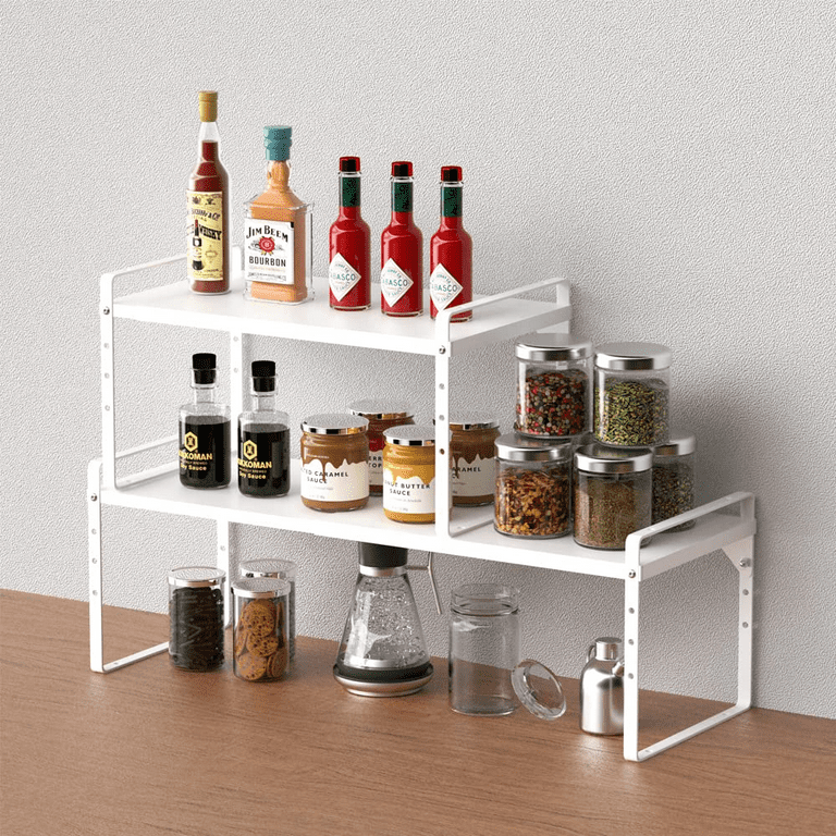 Dropship Two Retractable Frames - Expandable Cabinet Shelf Organizer,Stackable  Pantry Shelf Organizer Adjustable Height Countertop Storage Shelf Rack  Cupboard Spice Rack For Cabinet Kitchen Bathroom Pantry to Sell Online at a  Lower