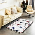thumbnail image 3 of Ice Hockey Area Rug 4'x5' Ice Sports Games Rugs Mat for Hockey Player Living Room Bedroom Decorative Puck Hockey Winter Sports Carpet Non Slip Area Runner Rug, 3 of 7