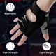 thumbnail image 5 of Damen Herren Fitnesshandschuhe, rutschfeste Sporthandschuhe, atmungsaktive Fahrrad-Halbfinger-Fahrradhandschuhe, Gewichtheberhandschuhe, Workout-Gewichtheberhandschuhe, 5 of 5