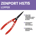thumbnail image 4 of Zenport HS715 Hedge Shear, 6 Inch High Carbon Steel Blades, Red - 3 Pack, 4 of 5
