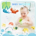 thumbnail image 7 of sixwipe Bath Toys for  6-12 Months+, Swimming Ducks Amphibious Dinghy Bath Toys for Toddlers 1-3,  No Hole Animal Floating Pool Toys, Fishing Net Watering Can  Bathtub Water Toys, 7 of 7