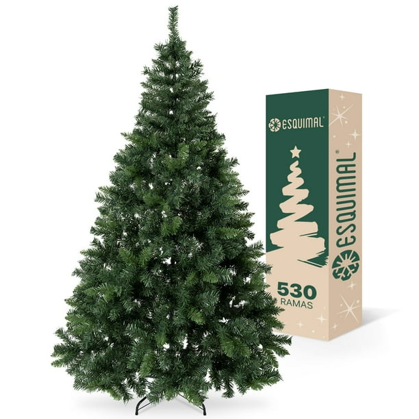 Árbol de Navidad Clásico 1.5m Esquimal, Pino Navideño Artificial Frondoso