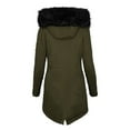 thumbnail image 2 of XINSHIDE Women Coats Plus Size Warm Coat Jacket Outwear Faux-Fur' Lined Trench Winter Hooded Thick Overcoat Female Outerwear Chic, 2 of 5