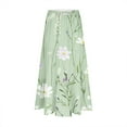 thumbnail image 5 of Yievot Womens Midi Skirt Summer Flowy Pleated Skirts Floral Print Drawstring Elastic Waist A Line Skirts, 5 of 5