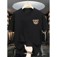 thumbnail image 2 of Men's Summer Fashion T-Shirt with Unique Bear Print - Casual Round Neck, Short Sleeve, Machine Washable, 2 of 6