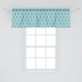 thumbnail image 2 of Ambesonne Abstract Window Valance, Vertical Wavy Lines Oval Double S Shapes Curves Ogee Pattern, Curtain Valance for Kitchen Bedroom Decor with Rod Pocket, 54" X 18", Charcoal Grey Turquoise, 2 of 3