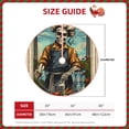 thumbnail image 2 of Daiia Skeleton Chef BBQ Scene Drawing Merry Christmas Tree Skirt , Xmas Large Lace-up Tree Skirt, Santa Snowflakes Rustic Home Decorations New Year Party Farmhouse Decor-48", 2 of 6