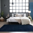 thumbnail image 4 of Luxe Weavers Fluffy Shag Navy 8x10 Area Rug Plush Bedroom Carpet, 4 of 10