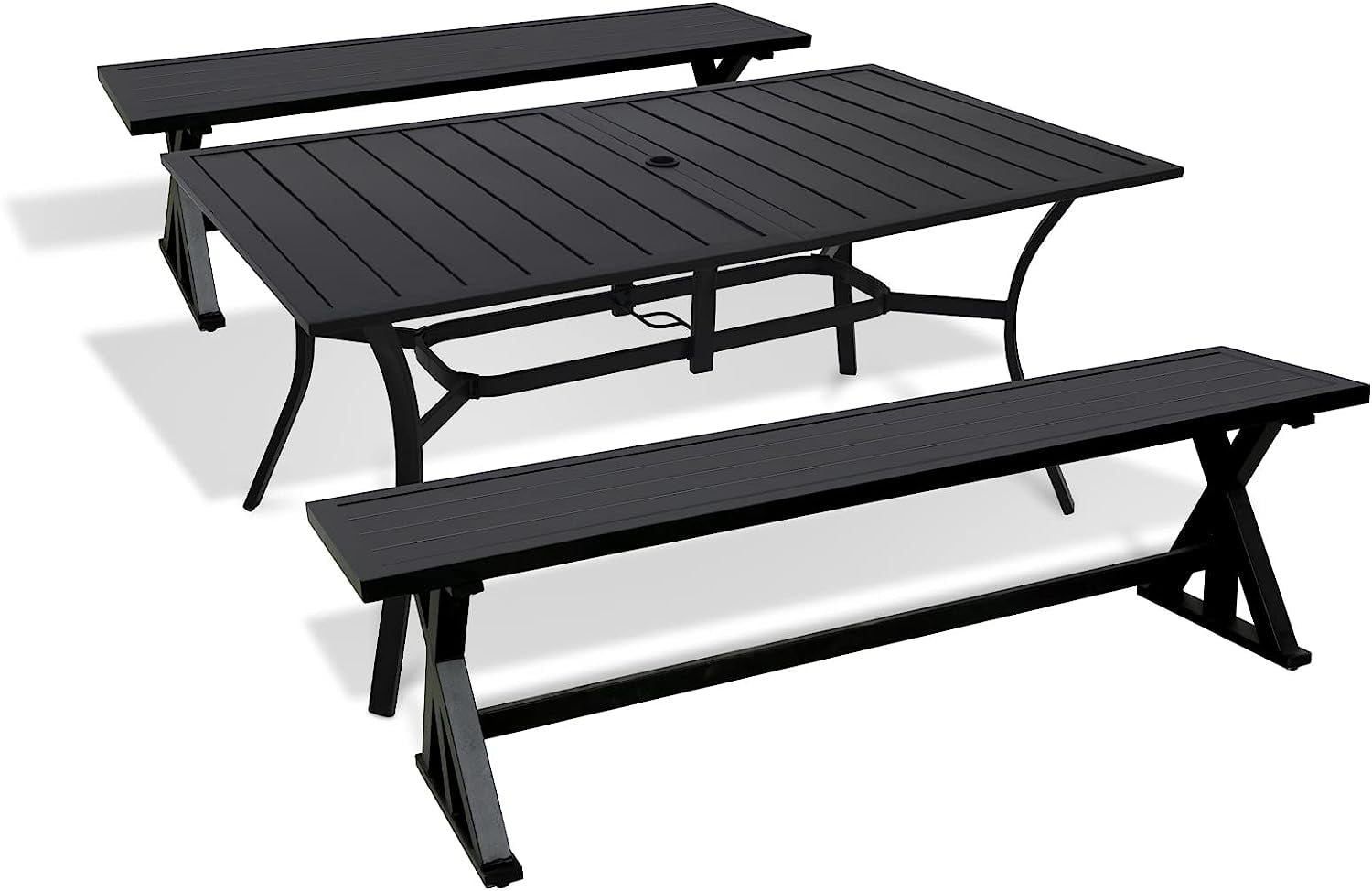 Pieces Outdoor Patio Dining Set for 6 Patio Dining Swivel Chairs