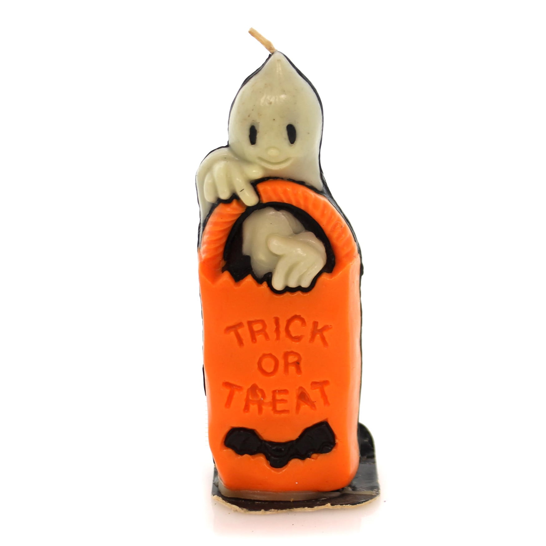 Halloween GURLEY GHOST TRICK TREAT CANDLE Wax Vintage Ta206