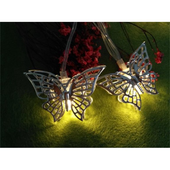 Tutuviw 9.8ft 20 LED Lights Outdoor String Lights, Room Decoration Lamp Butterfly for Christmas Tree Hanging Pendant Accessories Warm White