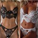 thumbnail image 2 of Ropa interior sexy estilo Europa y Estados Unidos ropa interior sexy conjunto sexy de tres puntos con encaje de pestañas, 2 of 6