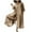 Khaki, variant on Hvyesh Women Linen Button Down Long Sleeve Wide Leg Jumpsuit Beach Palazzo Pants Plus Size One Piece Jumpsuit