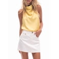 thumbnail image 2 of Women's Tank Tops Halter Draped Front Backless Womens Summer Tops Elegant Camisole Tops Yellow L, 2 of 6