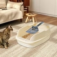 thumbnail image 1 of Runquan Large Cat Litter Box Cats Sand Basin Privacy Kitty Litter Pan Pets Accessories white, 1 of 8