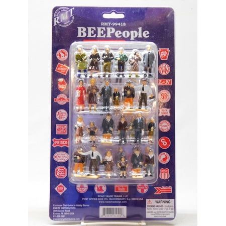 READY MADE TRAINS BEEPEOPLE PAINTED STANDING PEOPLE 48 PACK O GAUGE RMT 99418