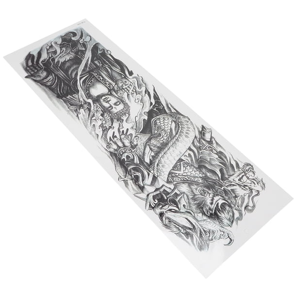 Etiqueta Engomada Del Tatuaje Del Brazo, Hombres Mujeres Impermeable Etiqueta Engomada Del Tatuaje De Los Hombres Completos Etiqueta Engomada Del Tatuaje Durabilidad Probada En El Tiempo