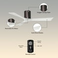 thumbnail image 5 of Matthews Fan Company IR3H-BB-MWH-60 Irene 60" Brushed Bronze Hugger Ceiling Fan with 3 Matte White Blades, Remote and Wall Control, Indoor/Outdoor Damp Rated, 5 of 6
