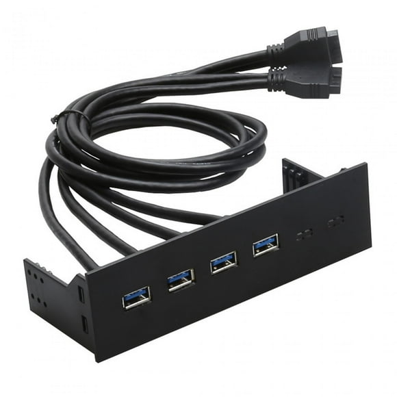 Shengyu Hub de Panneau avant USB 5,25 Pouces pour Boîtier d'Ordinateur PC Panneau avant Lecteur Optique 4 Ports USB 3.0 163x105x53 mm