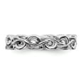 thumbnail image 4 of Sterling Silver Stackable Expressions Polished Filigree Ring Size 7, 4 of 5
