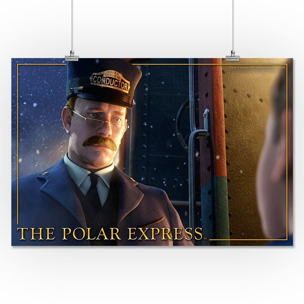 The Polar Express Conductor (16x24 Giclee Gallery Print, Wall Decor