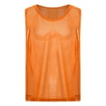 thumbnail image 3 of MSemis Men's Mesh Tank Tops Fishnet See Through Breathable Athletic Sportswear Orange L, 3 of 7