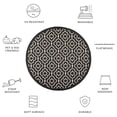 thumbnail image 5 of Safavieh Courtyard Lavern Geometric Indoor/Outdoor Area Rug, Black/Beige, 7'10" x 7'10" Round, 5 of 9