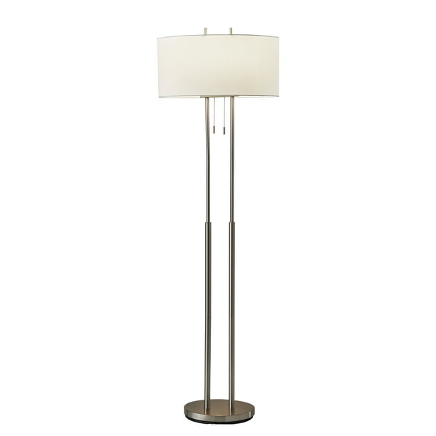 Adesso Duet Floor Lamp Brushed Steel Com Adesso Duet Floor Lamp Brushed Steel, Adesso Floor Lamp Replacement Parts