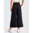 thumbnail image 2 of Pantalones cortos CRZ YOGA, ligeros, de pierna ancha, para mujer, color negro, 2 of 6