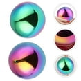 thumbnail image 4 of SHISUYAN 2 Pcs Boules Miroir Globe Arc-en-Ciel Colorées en Acier Inoxydable, 4 of 8