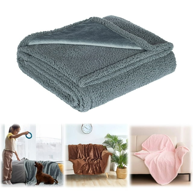 Season Clearance Cyence Pet Waterproof Blanket Gray, Love Blanket The Cuddly Blanket Love Blanket Blanket For Bed Couch Sofa Pet Water Bedspread Warm Soft Blanket (71 X 100) Gray