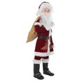 thumbnail image 2 of Txlixc Traje de Santa Claus, sombrero + Chal + abrigo + pantalones sueltos + zapatos + guantes + cinturón, traje de terciopelo para adultos / niños Txlixc moda, 2 of 8