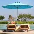 thumbnail image 6 of Costway 9' Patio Market Umbrella Outdoor Table  Aluminum Crank W/8 Rib Turquoise, 6 of 12