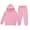 Pink, variant on CHENge Boys Girls Sweat Suit Set - 4 Piece Soft Fleece Pullover Hoodies and Athletic Cargo Jogger Sweatpants for Boy Girl (4-13)