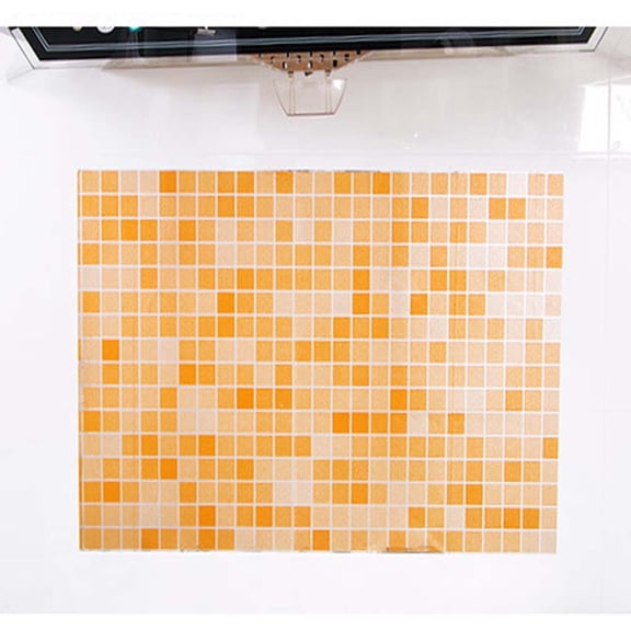 Waterproof Self-Adhesive Wall Stickers, Aluminum Foil Tile Wallpaper for Bathroom Kitchen Home, 17.7X27.5 Inch Peel Stick Decor, 1 Pc Mosaic Wall Sticker