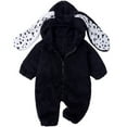 thumbnail image 5 of Wxolcjlv Baby Infant Boys Winter Plush Bunny Fleece Romper Cute Bunny Design Hooded One-Piece Warm Outerwear Crawling Jumpsuit，Newborn-6 Months, 5 of 9