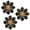 # 3 Black and Gold, variant on Metal Flowers Wall Decor Black And Art Decorations Hanging 3 Pc Rustic Modern Flsculpture Accent Artwork Indoor Outdoor For Bathroom Kitchen Bedroom Living Room Patio Porch 10 Inch