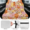 thumbnail image 6 of Drydeepin Hippie Flower Yellow Car Back Seat Cover, Rear Bench Seat Towel Cover, Non-Slip Rear Seat Cover Universal Fit for Sedans SUVs Truck Auto Interior Decor, 6 of 7